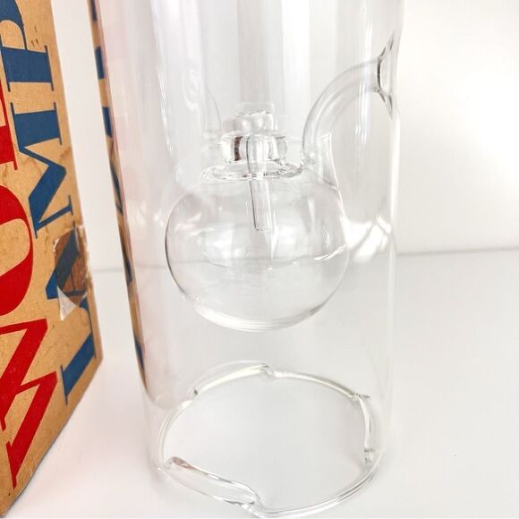 Vintage Wolfard Lamps Cylinder Handblown Glass Floater Oil Lamp - Picture 2 of 7